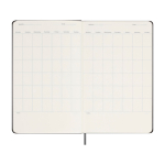 Undated weekly planner to start whenever you want Moleskine black colour