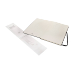 Moleskine A4 hardcover cardboard-bound sketchbook black colour third view