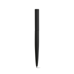 Twist recycled aluminium pen with black ink black colour rear view