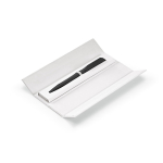 Twist recycled aluminium pen with black ink black colour view in box