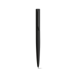 Twist recycled aluminium pen with black ink black colour front view