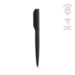 Twist recycled aluminium pen with black ink black colour