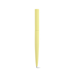 Twist recycled aluminium pen with black ink yellow colour third view