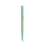 Twist recycled aluminium pen with black ink pastel green colour second view
