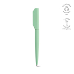 Twist recycled aluminium pen with black ink pastel green colour