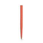 Twist recycled aluminium pen with black ink salmon colour rear view