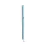 Twist recycled aluminium pen with black ink pastel blue colour front view