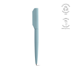 Twist recycled aluminium pen with black ink pastel blue colour