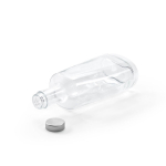 EU-made glass bottle with silver leakproof cap 700 ml transparent colour third view