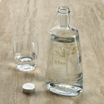 EU-made glass bottle with silver leakproof cap 700 ml transparent colour second ambient view