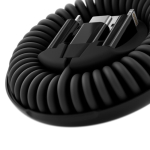 All-in-one recycled plastic cable with 60W fast charging black colour detail view