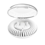 All-in-one recycled plastic cable with 60W fast charging white colour second view