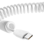 All-in-one recycled plastic cable with 60W fast charging white colour second detail view