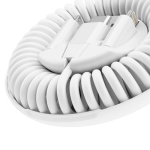 All-in-one recycled plastic cable with 60W fast charging white colour detail view