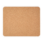 Rectangular cork desk mat made in Europe natural colour rear view