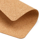 Rectangular cork desk mat made in Europe natural colour detail view