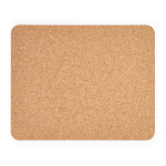 Rectangular double-sided natural cork board made in Europe natural colour front view