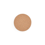 Round natural cork coaster made in the EU for cups and glasses natural colour front view