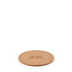 Round natural cork coaster made in the EU for cups and glasses main view