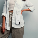 Adjustable nylon lanyard up to 150 cm for carrying your phone white colour second ambient view
