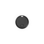 Recycled plastic tracker compatible with Apple and Android black colour second front view