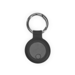 Recycled plastic tracker compatible with Apple and Android black colour front view