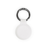 Recycled plastic tracker compatible with Apple and Android white colour rear view