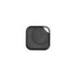 Compact recycled plastic tracker for everyday use black colour rear view