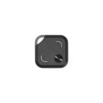 Compact recycled plastic tracker for everyday use black colour front view