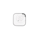 Compact recycled plastic tracker for everyday use white colour rear view