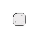 Compact recycled plastic tracker for everyday use white colour front view