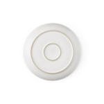 Ceramic dinner plate with matte finish made in Europe white colour rear view