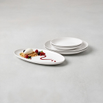 Ceramic dinner plate with matte finish made in Europe ambient view