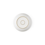 Ceramic dessert plate with a matte finish made in Europe white colour rear view