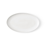 Matte ceramic tray for serving food, made in Europe white colour front view