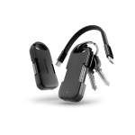 Ultracompact recycled plastic keyring power bank 1,000mAh black colour third view