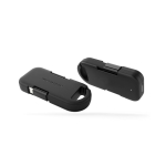Ultracompact recycled plastic keyring power bank 1,000mAh black colour fifth view