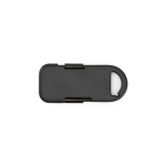 Ultracompact recycled plastic keyring power bank 1,000mAh black colour rear view
