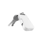 Ultracompact recycled plastic keyring power bank 1,000mAh white colour fifth view