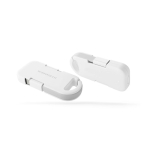 Ultracompact recycled plastic keyring power bank 1,000mAh white colour sixth view