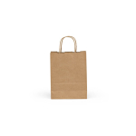 Recycled kraft paper bag with FSC certification 115 g/m² natural colour rear view