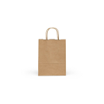 Recycled kraft paper bag with FSC certification 115 g/m² natural colour front view