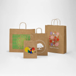 Recycled kraft paper bag with FSC certification 115 g/m²