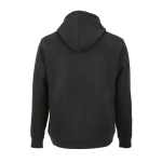 Unisex organic cotton hoodie 300 g/m² black colour rear view