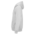 Unisex organic cotton hoodie 300 g/m² light grey colour third view