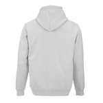 Unisex organic cotton hoodie 300 g/m² light grey colour rear view