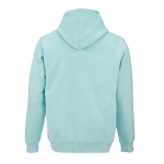 Unisex organic cotton hoodie 300 g/m² light-green colour rear view