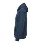 Unisex organic cotton hoodie 300 g/m² navy-blue colour third view