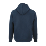 Unisex organic cotton hoodie 300 g/m² navy-blue colour rear view