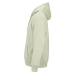 Unisex organic cotton hoodie 300 g/m² pastel green colour third view